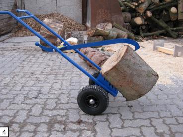 Holzcaddy - Mit Luftbereifung
