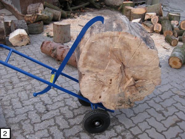 Holzcaddy - Mit Luftbereifung